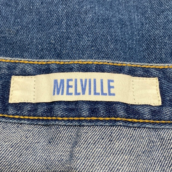 Brandy Melville Snap Front Denim Mini Skirt - Picture 3 of 7